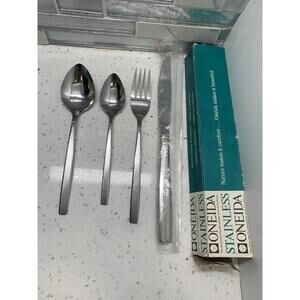 VTG Oneida Stainless Flatware WM Dalton BROOKWOOD 4 Piece Place Setting READ!